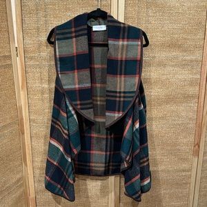 Peach Love California Plaid Vest - Multicolor